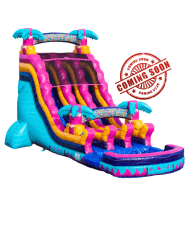 22' Teal Rippling Rush Water Slide